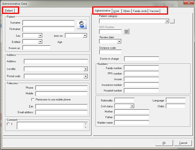 Administrative Data Box